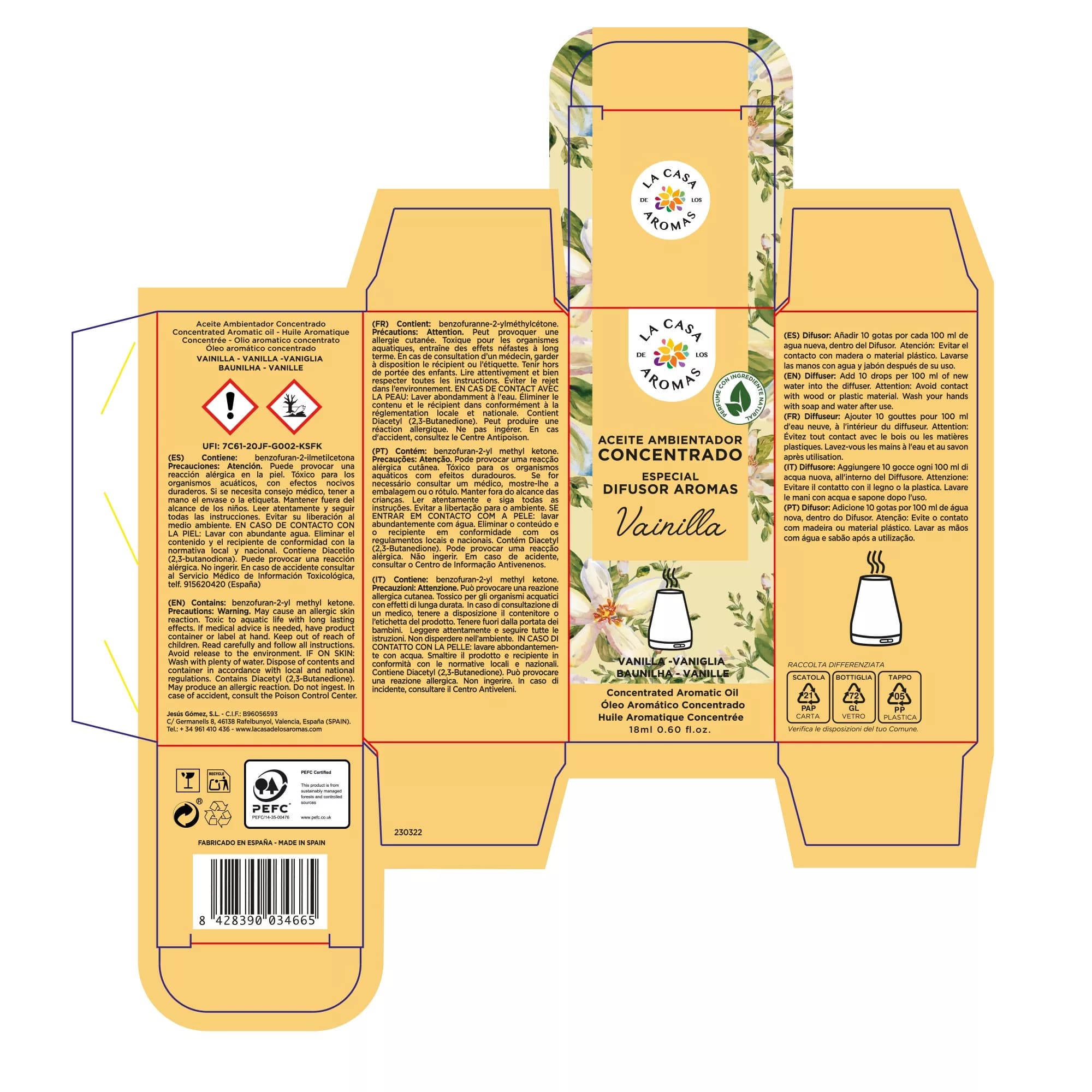 Aceite Aromático Concentrado Hidrosoluble Vainilla 18ml - Vista 2