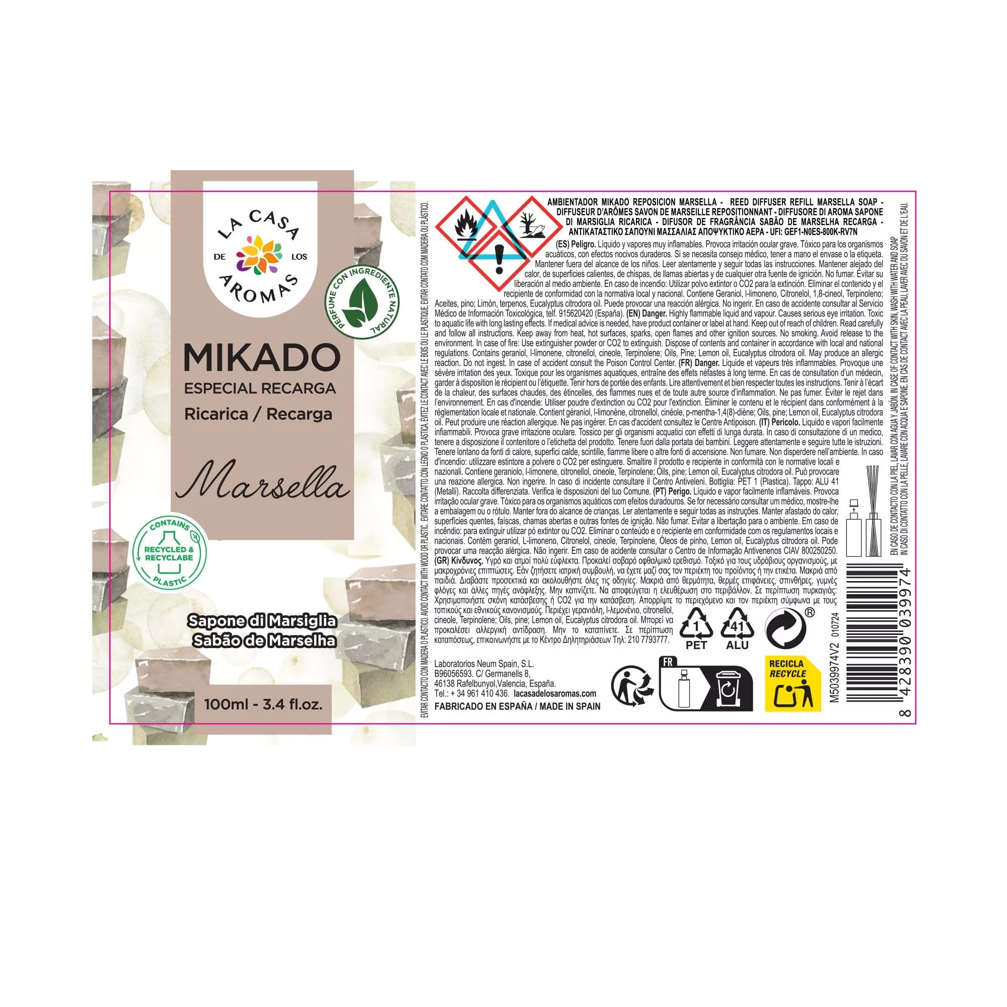 Ambientador Mikado Reposición Jabón de Marsella - Vista 2