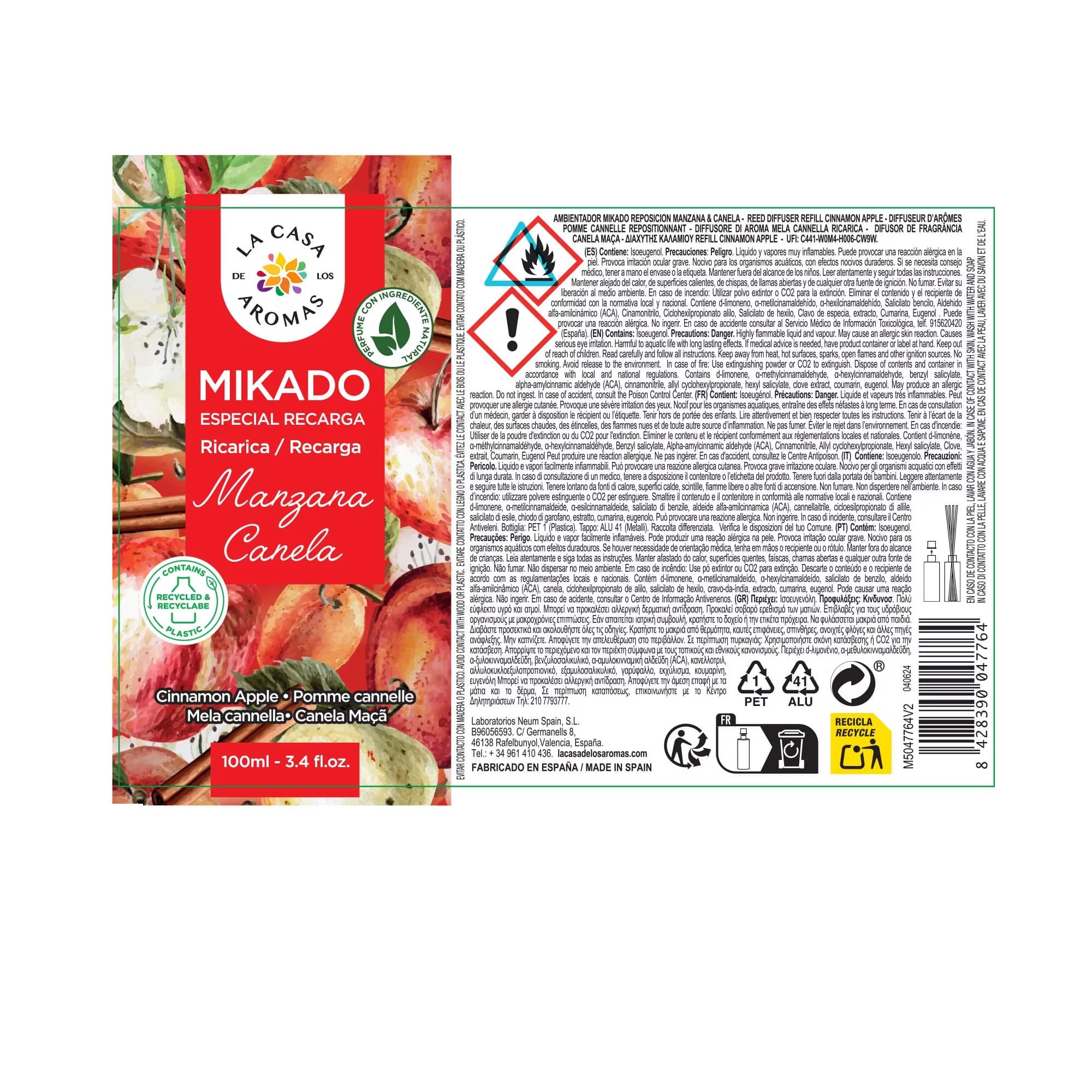 Ambientador Mikado Reposición Manzana Dulce & Canela - Vista 2