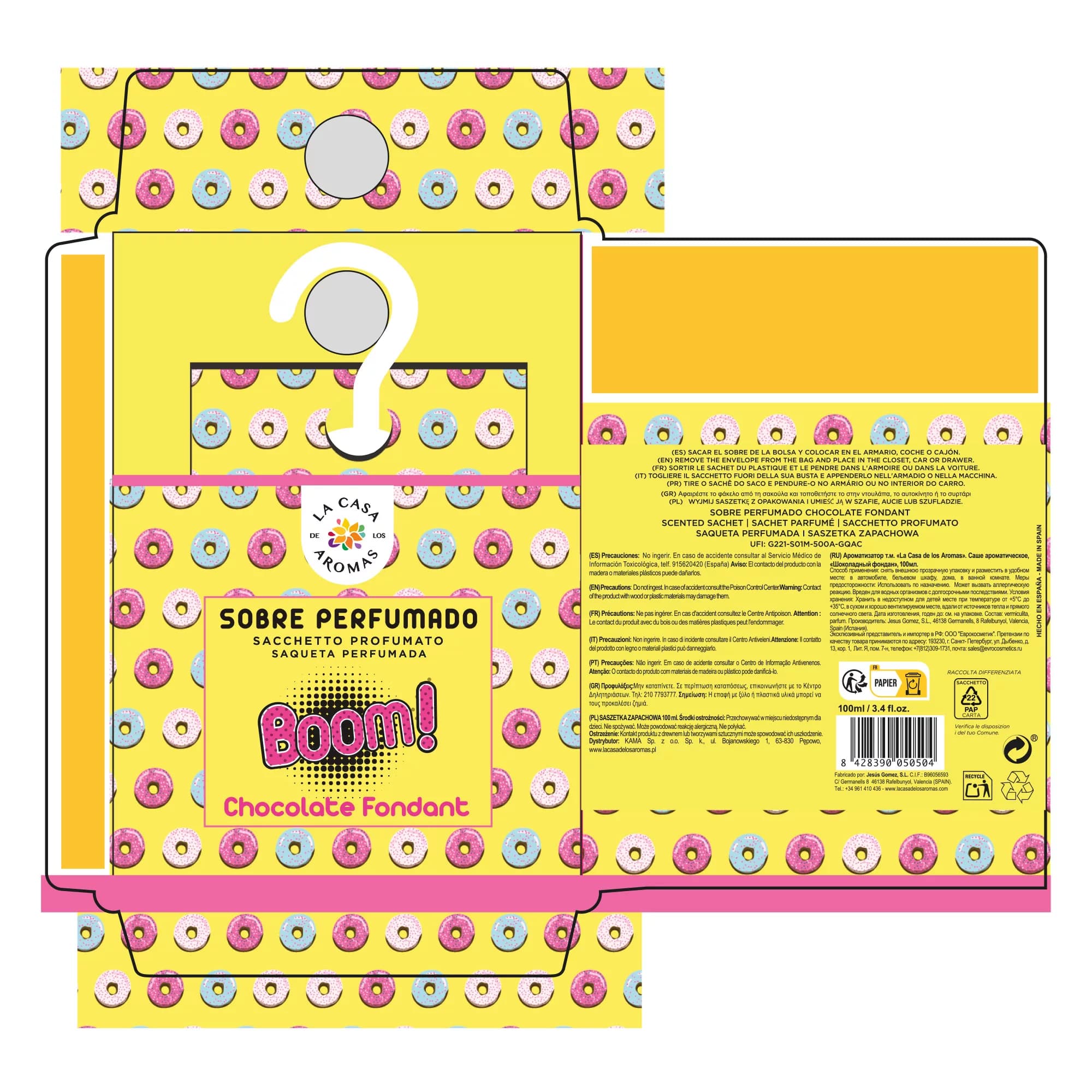 Sobre Perfumado Pop Chocolate Fondant, 100ml - Vista 3