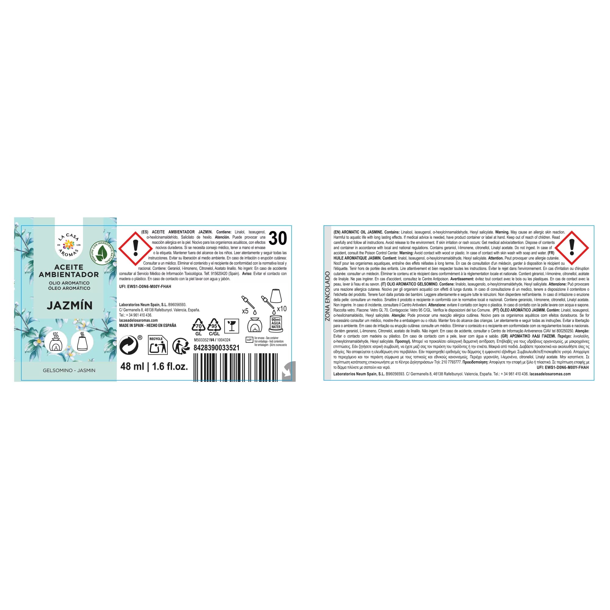 Aceite Esencial Jazmín, Ambientador 50ml - Vista 2