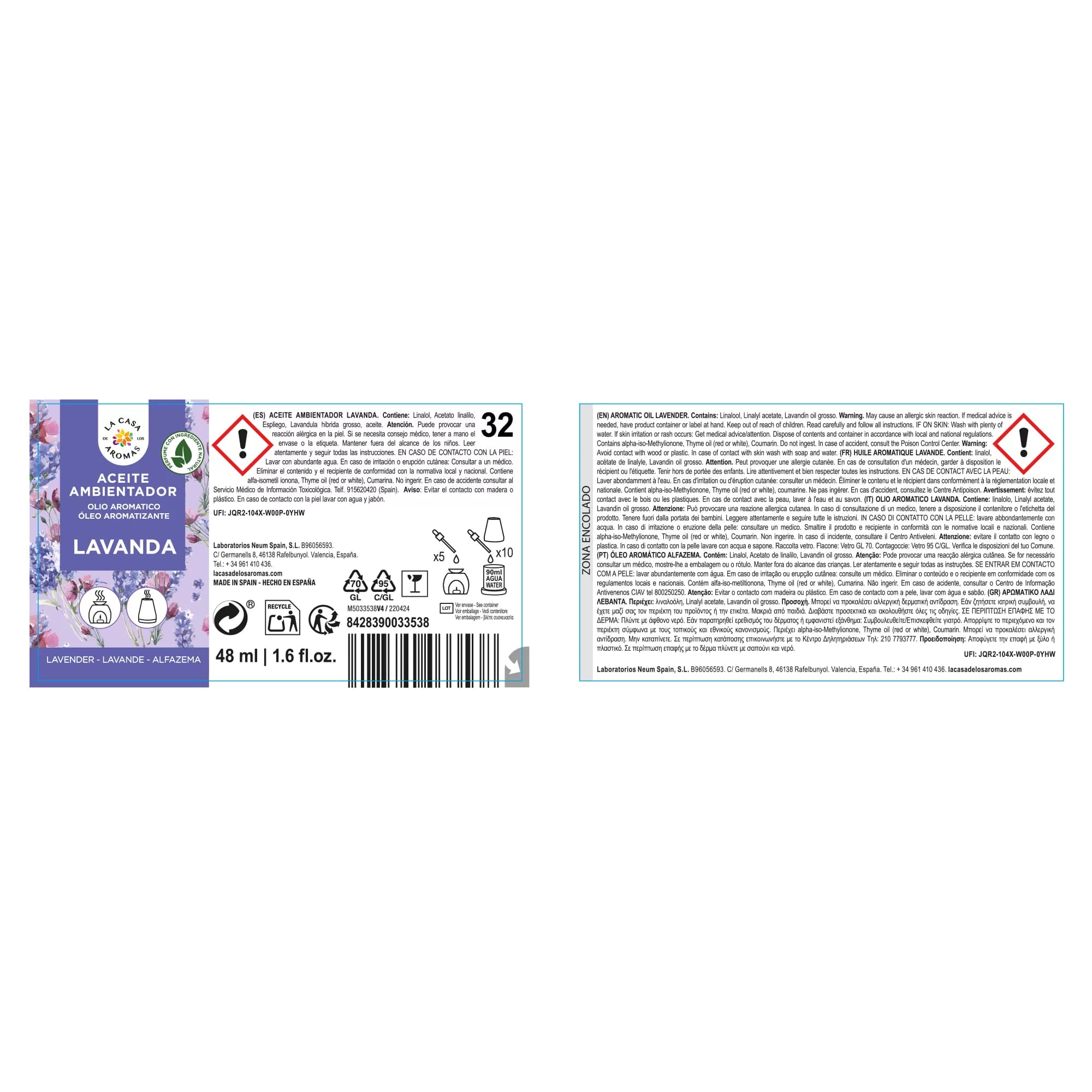 Aceites Esenciales Lavanda, Ambientador 50ml - Vista 2