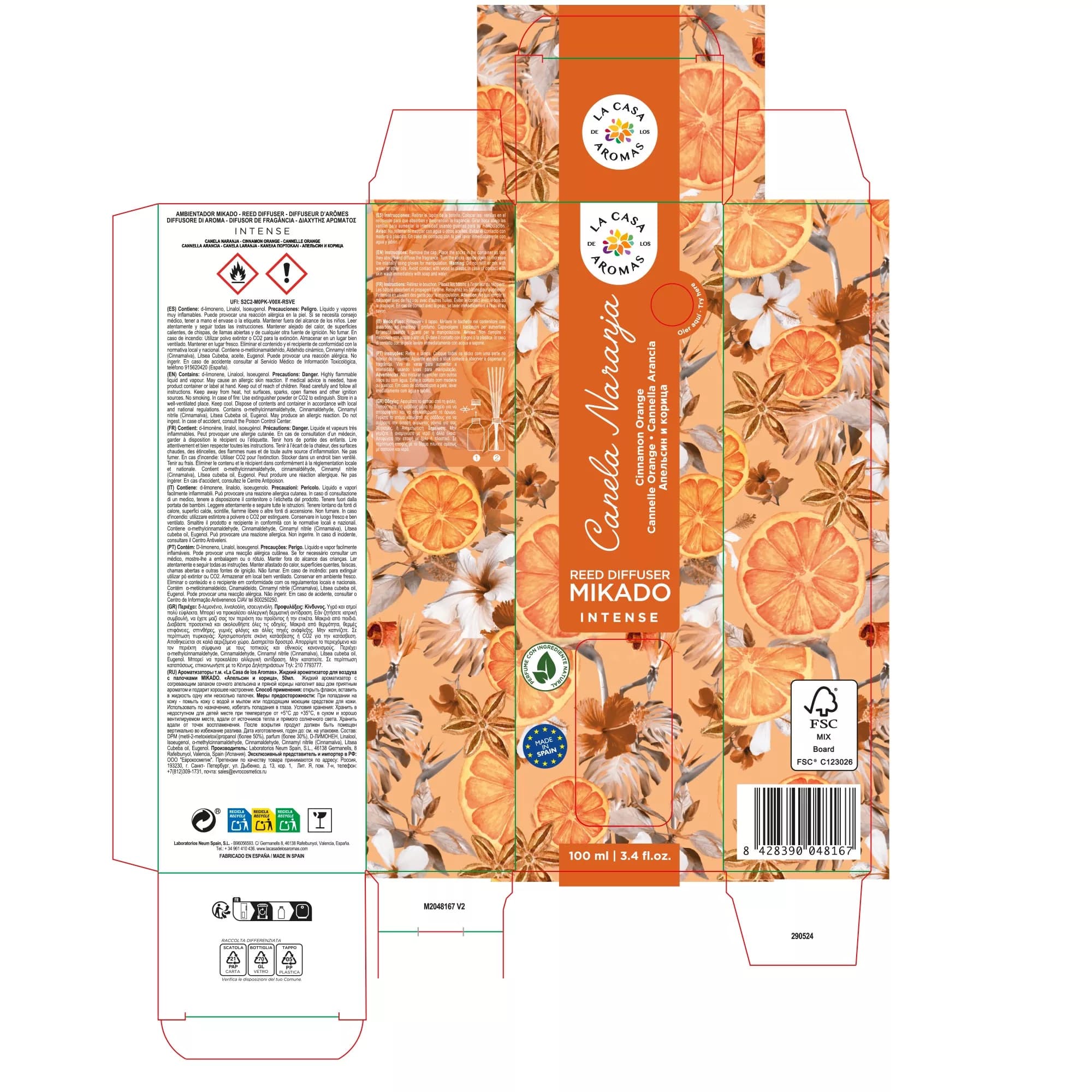 Ambientador Mikado Canela Naranja Intense - 100m - Vista 3