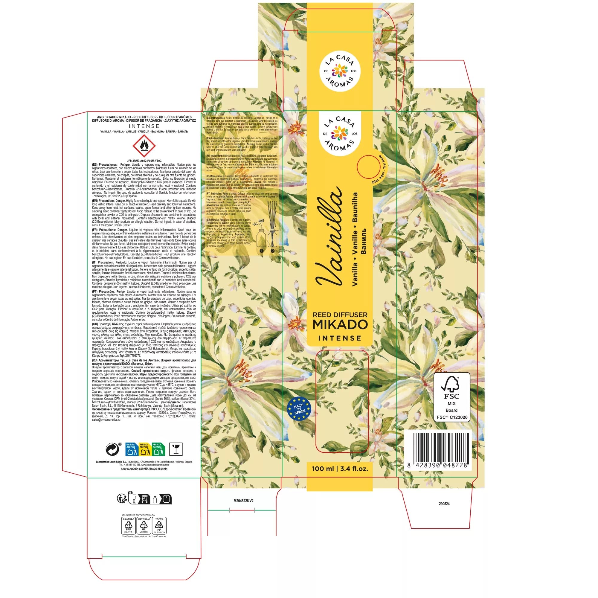 Ambientador Mikado Vainilla Intense 100ml. Dulce y reconfortante - Vista 3