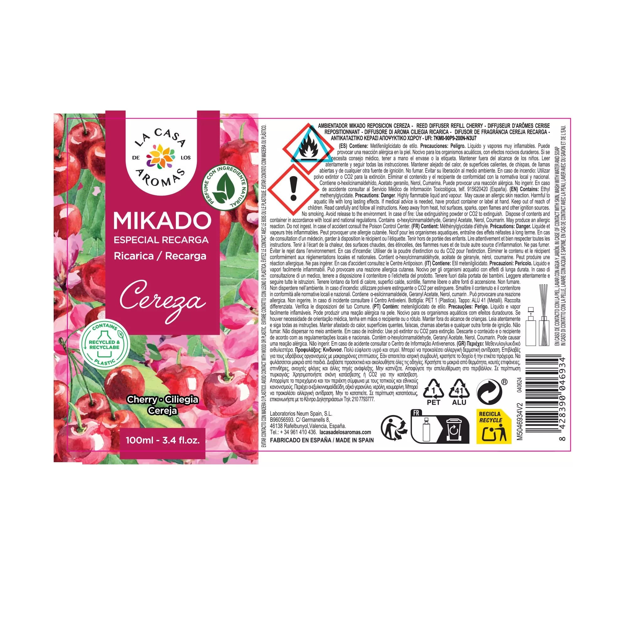 Ambientador Mikado Reposición Cereza - Vista 4