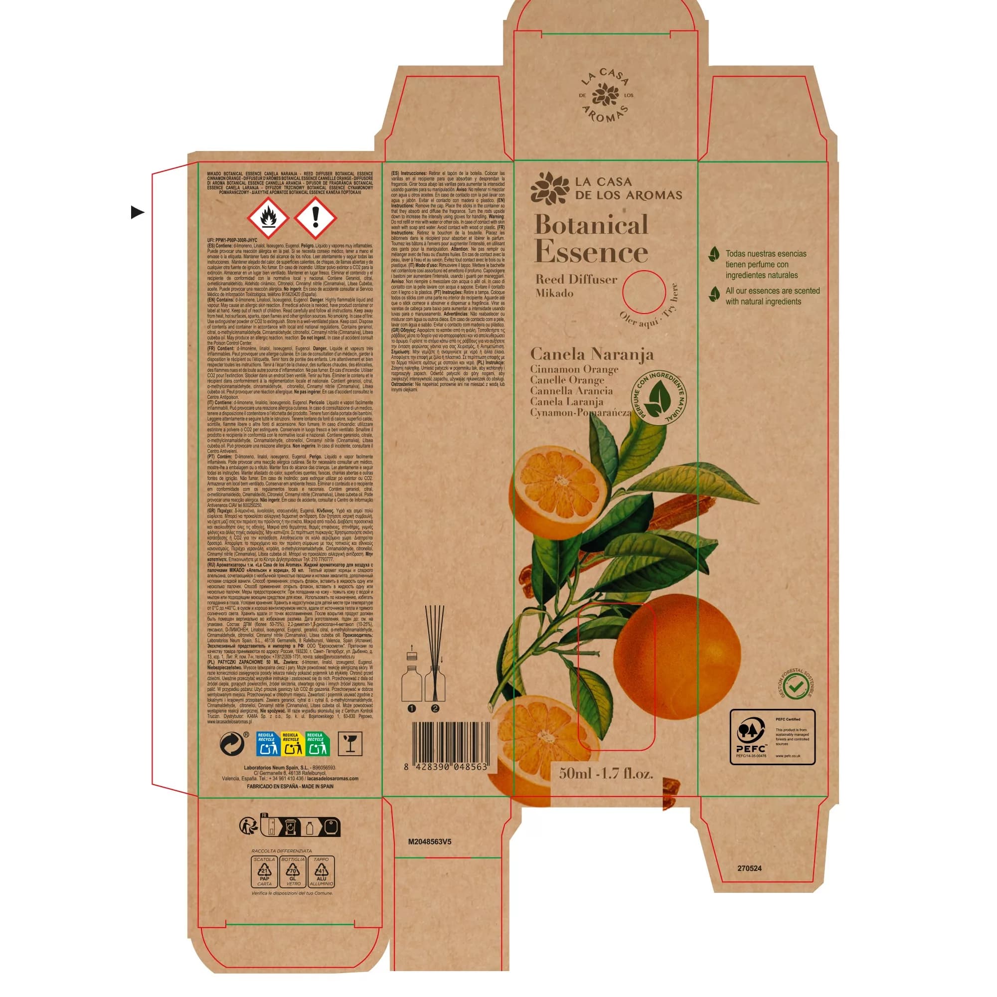 Ambientador Mikado Canela Naranja Botanical 50ml - Vista 3