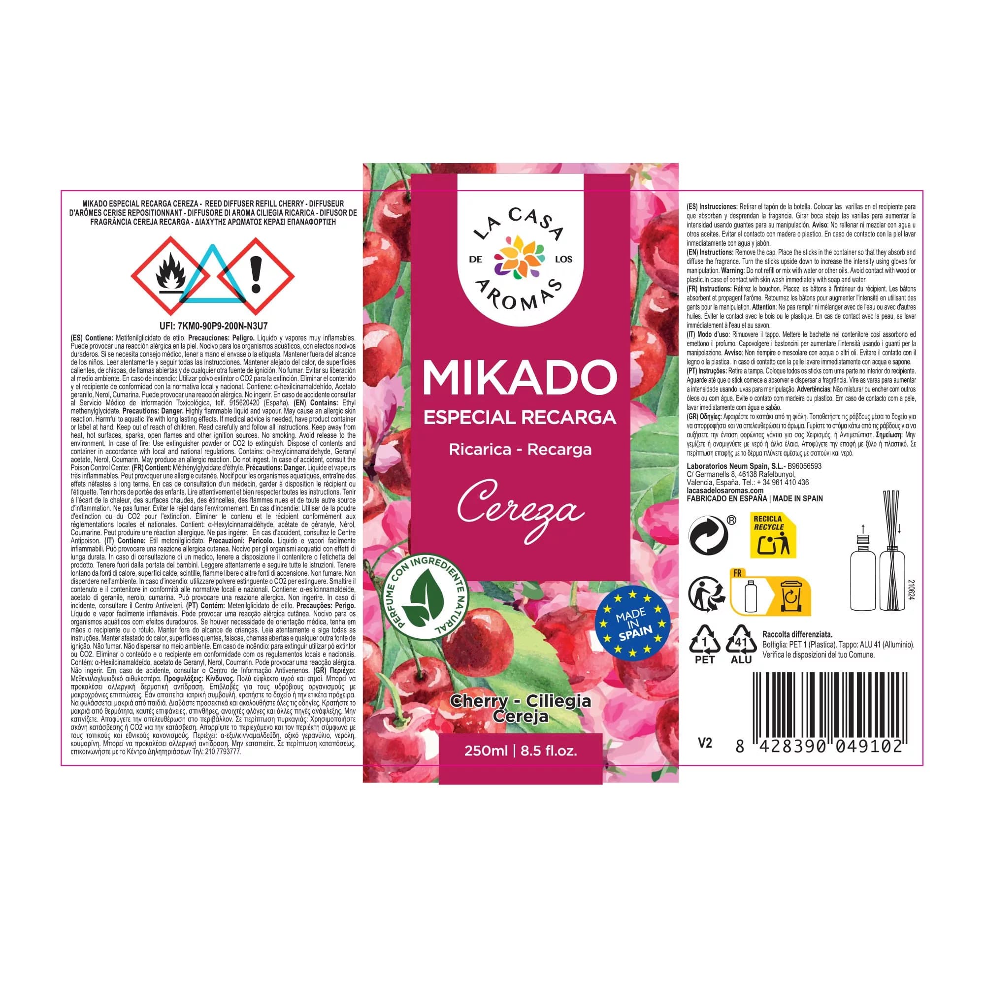 Ambientador Mikado Reposición Cereza - Vista 3