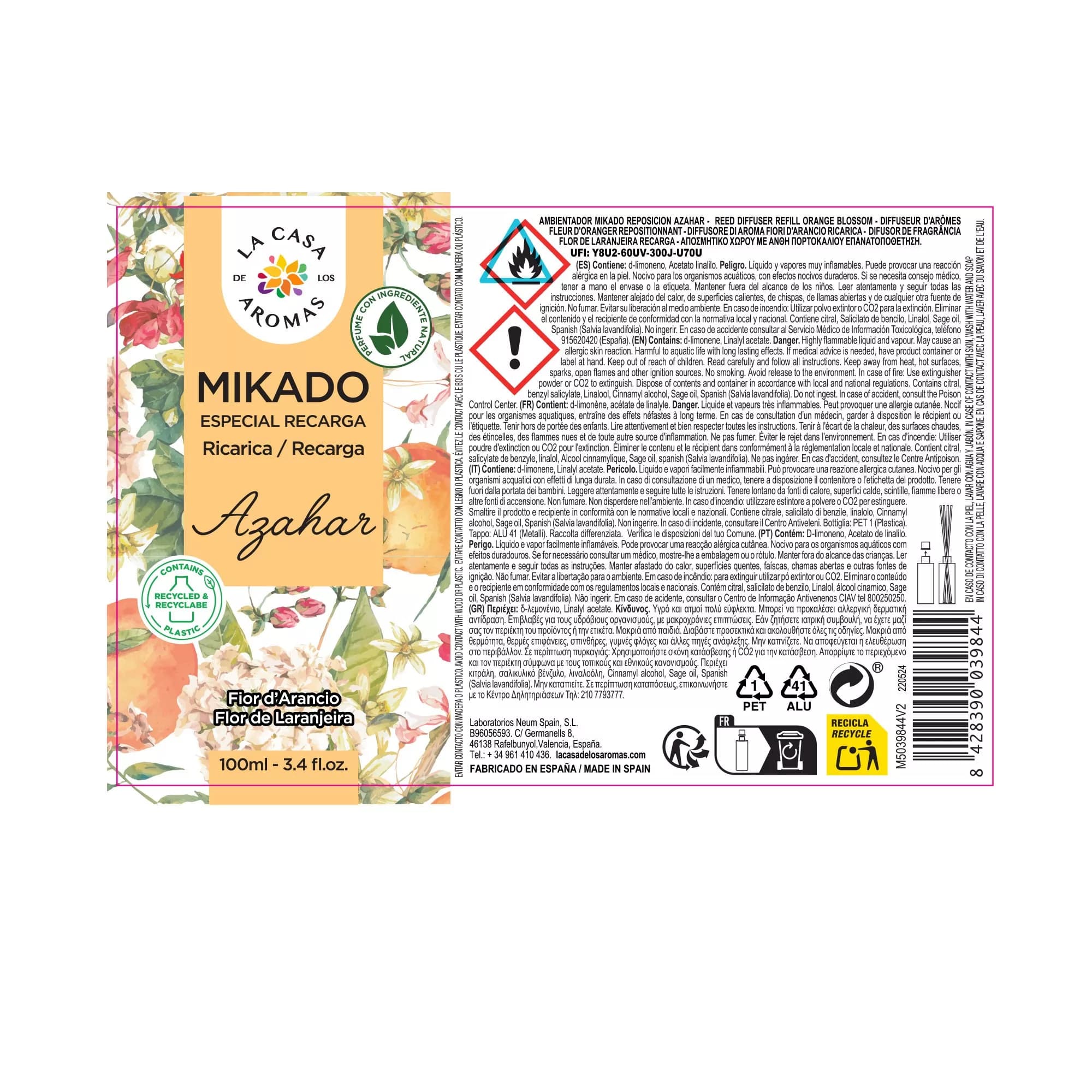 Ambientador Mikado Reposición Azahar - Vista 3