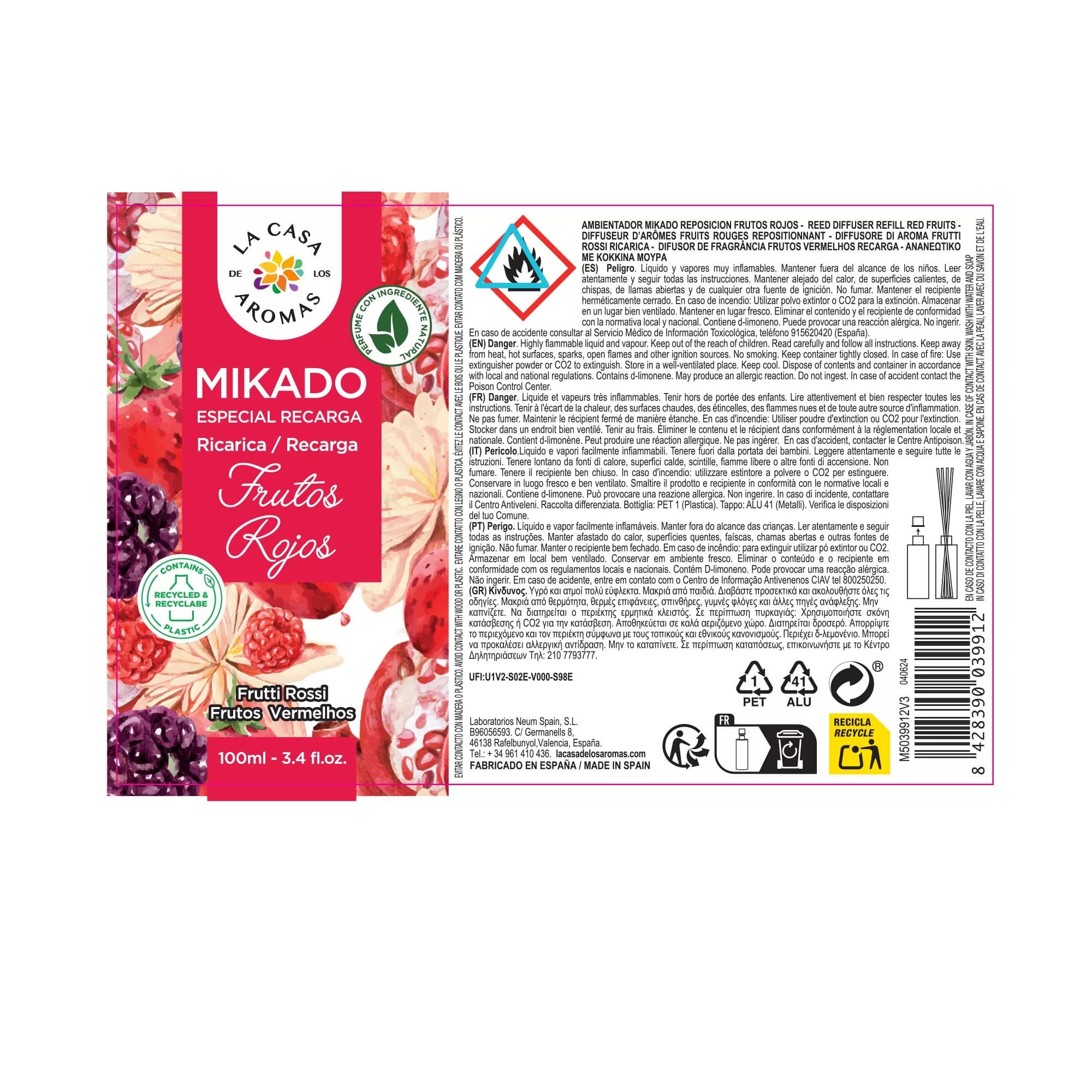 Ambientador Mikado Reposición Frutos Rojos - Vista 5