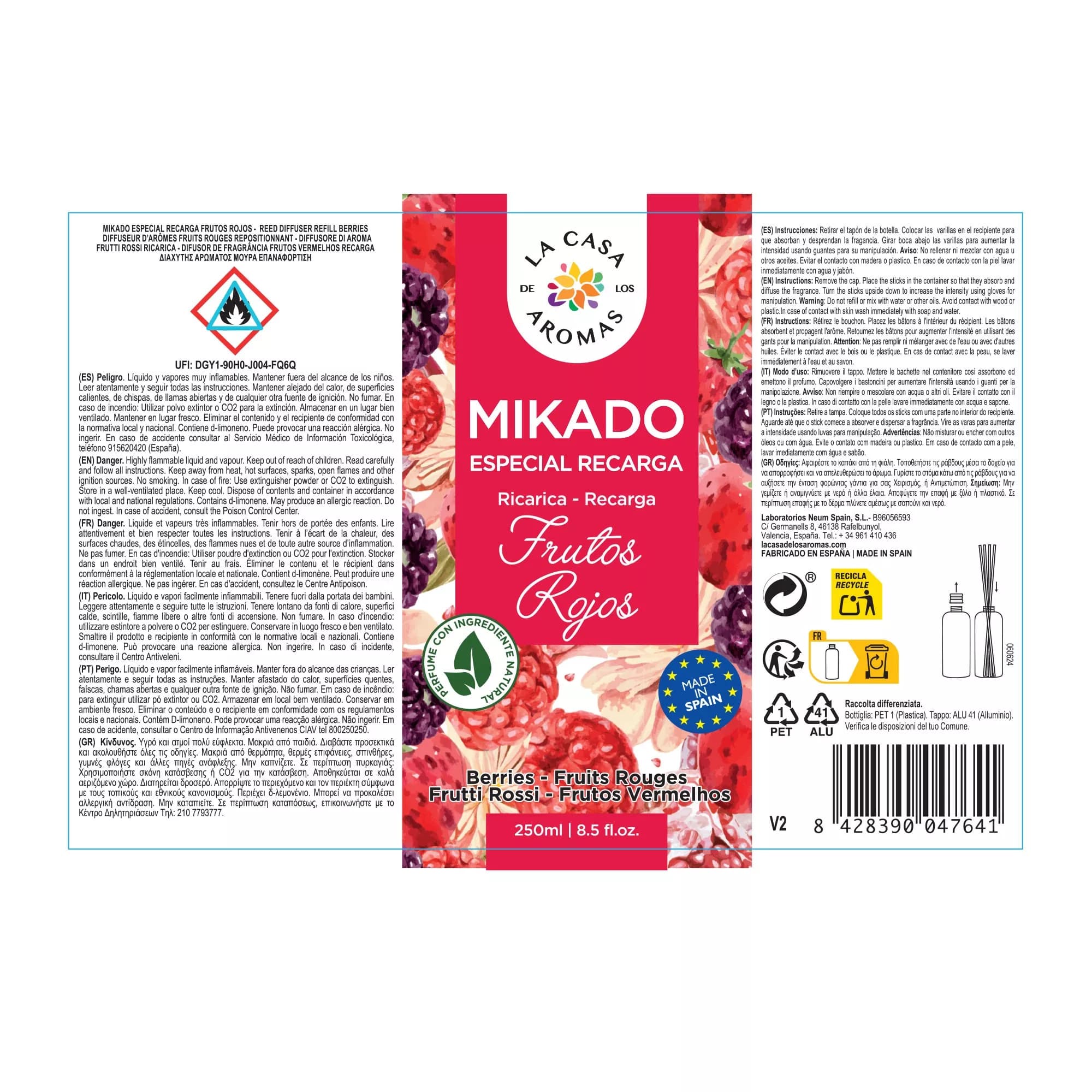 Ambientador Mikado Reposición Frutos Rojos - Vista 6
