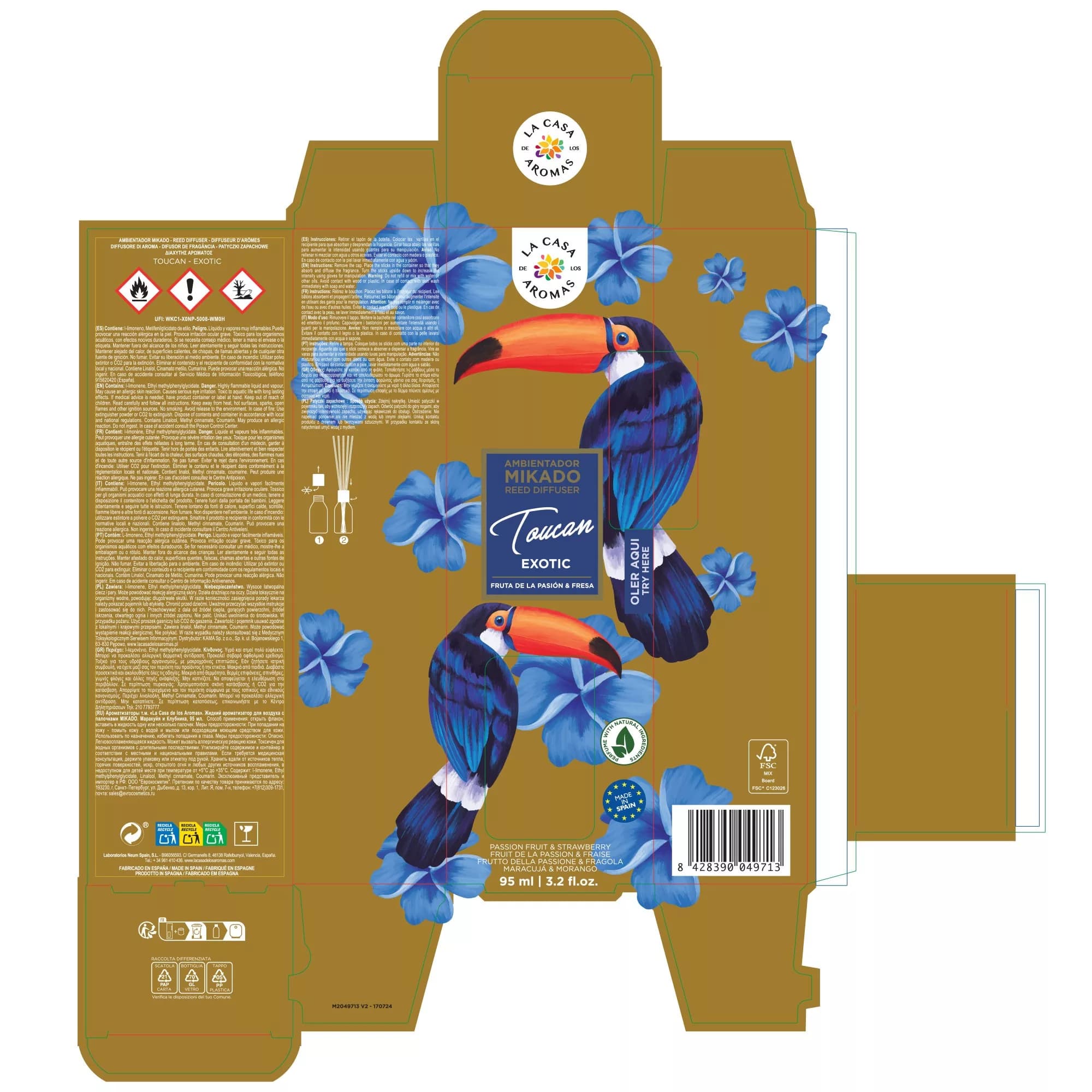 Mikado Ambientador Toucan Exotic, 95ml - Vista 3