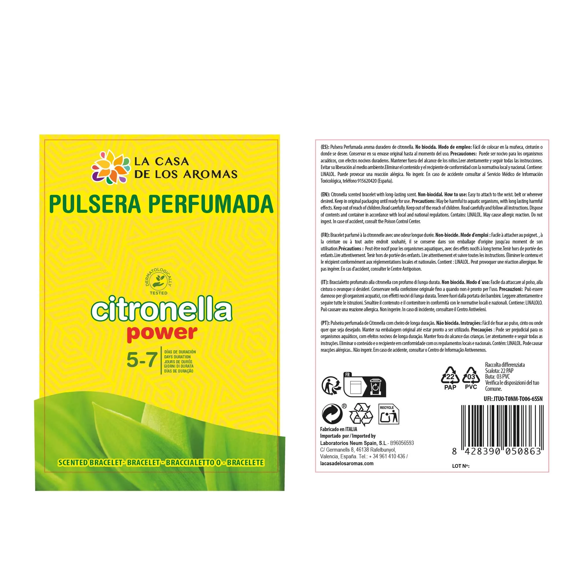Pulsera con aroma Citronela - Vista 3