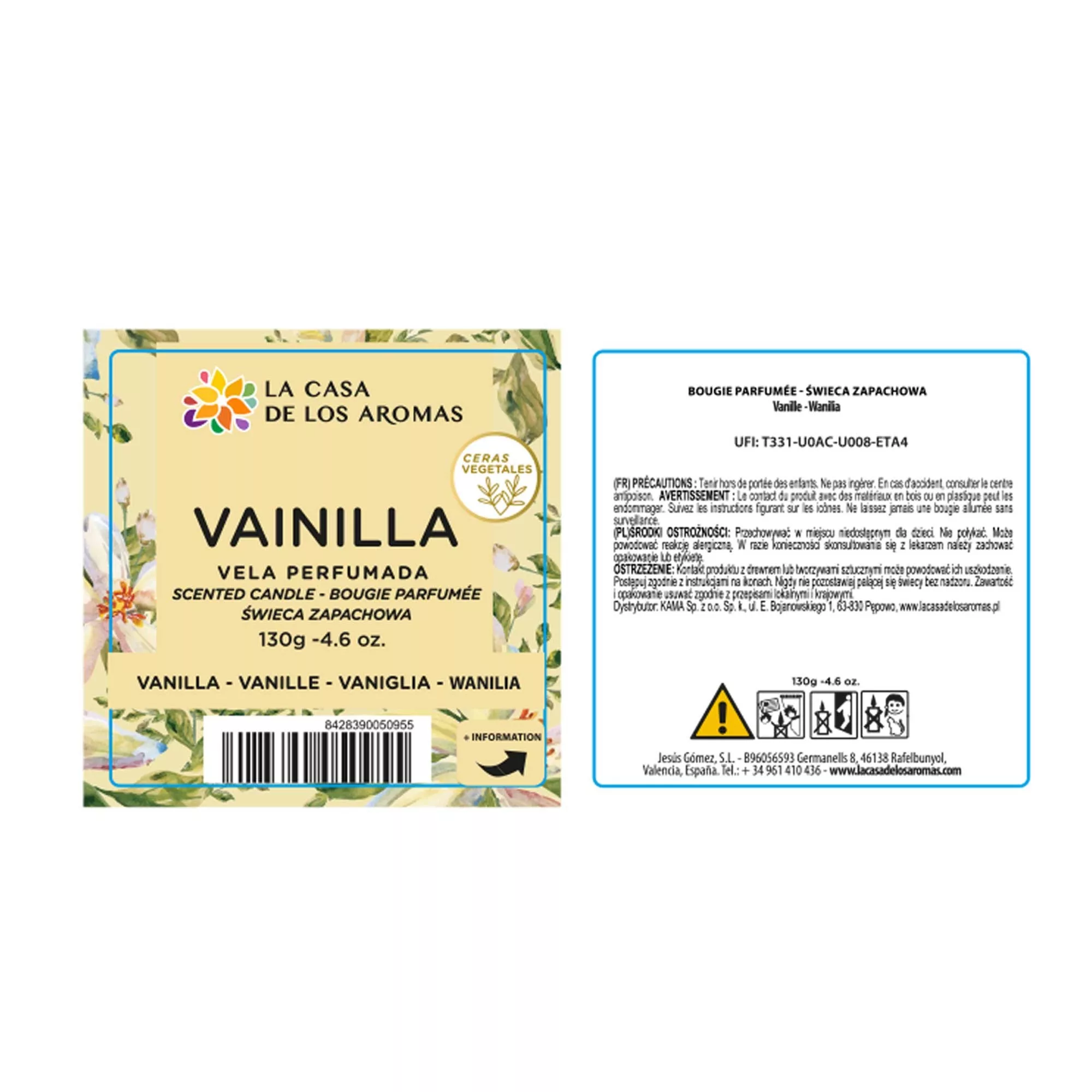 Vela aromática Vainilla de 130g - Vista 3