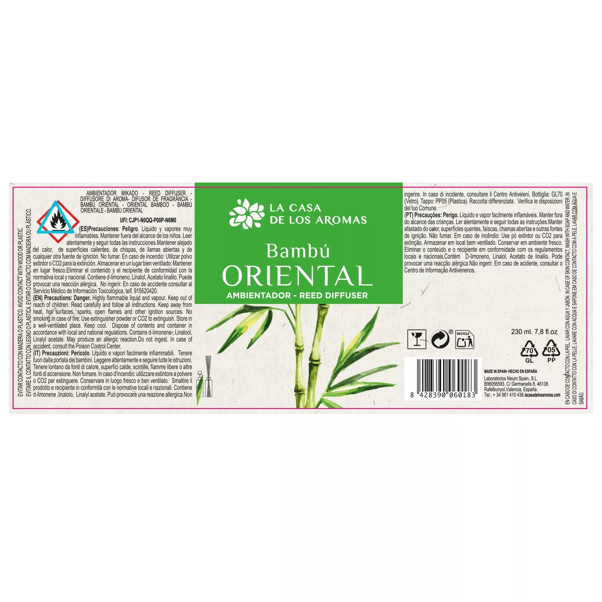 Ambientador Ekomikado Bambú Oriental, 230ml - Vista 3