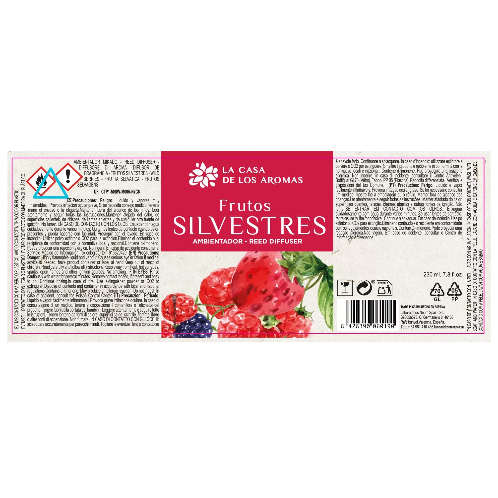 Ambientador Ekomikado Frutos Silvestres, 230ml - Vista 3