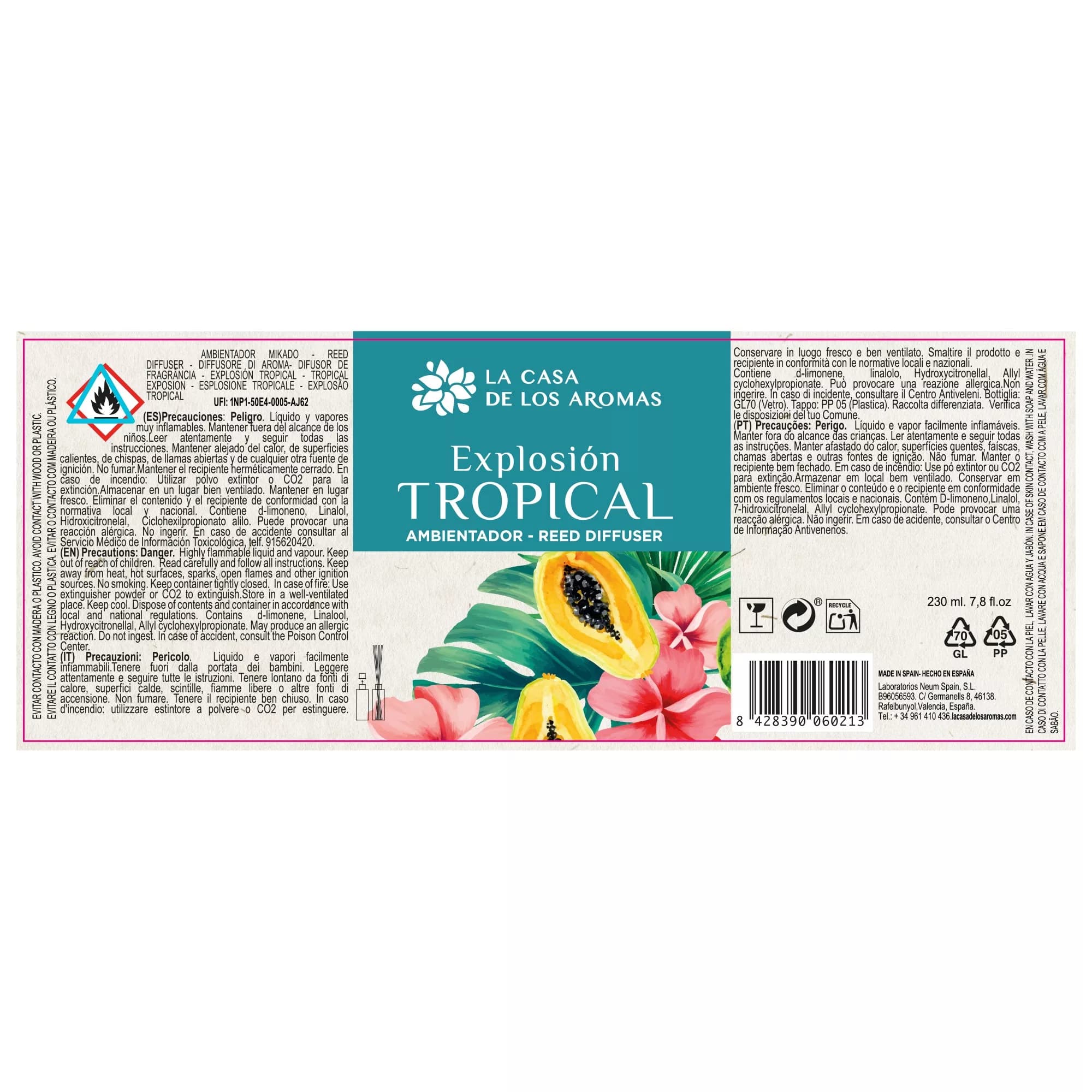 Ambientador Ekomikado Explosión Tropical, 230m - Vista 3