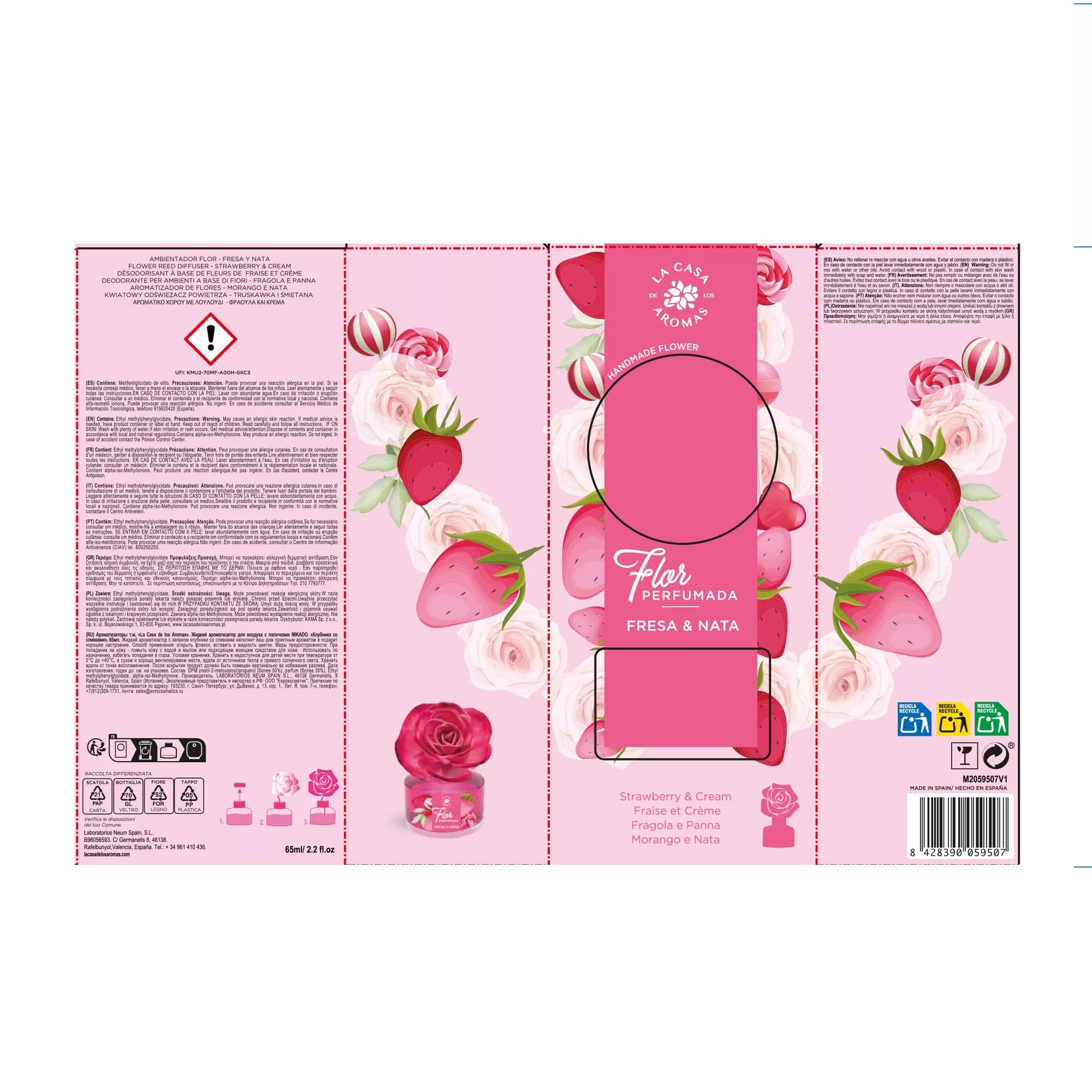 Ambientador Mikado Flor Fresa & Nata, 65ml - Vista 3