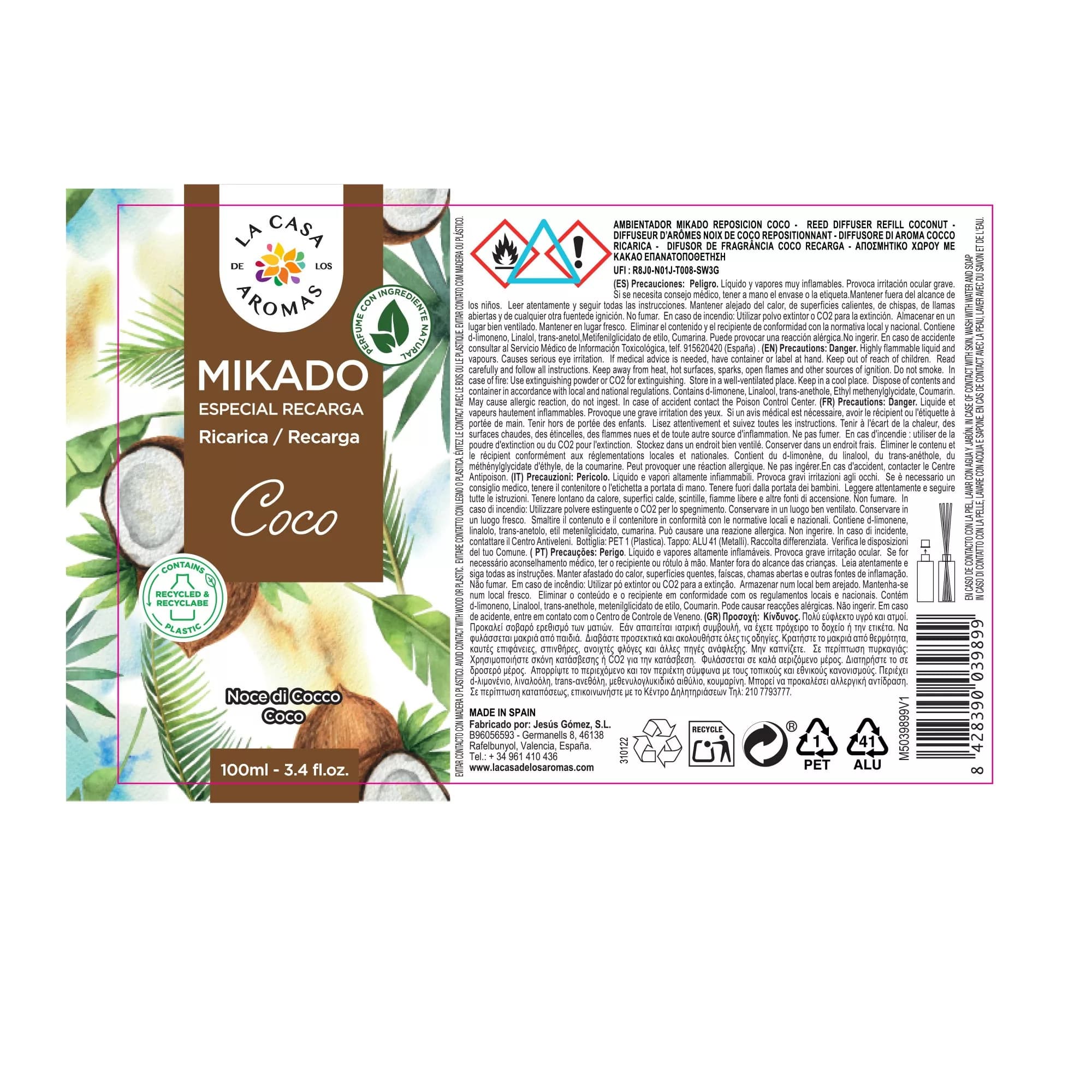 Ambientador Mikado Reposición Coco - Vista 2