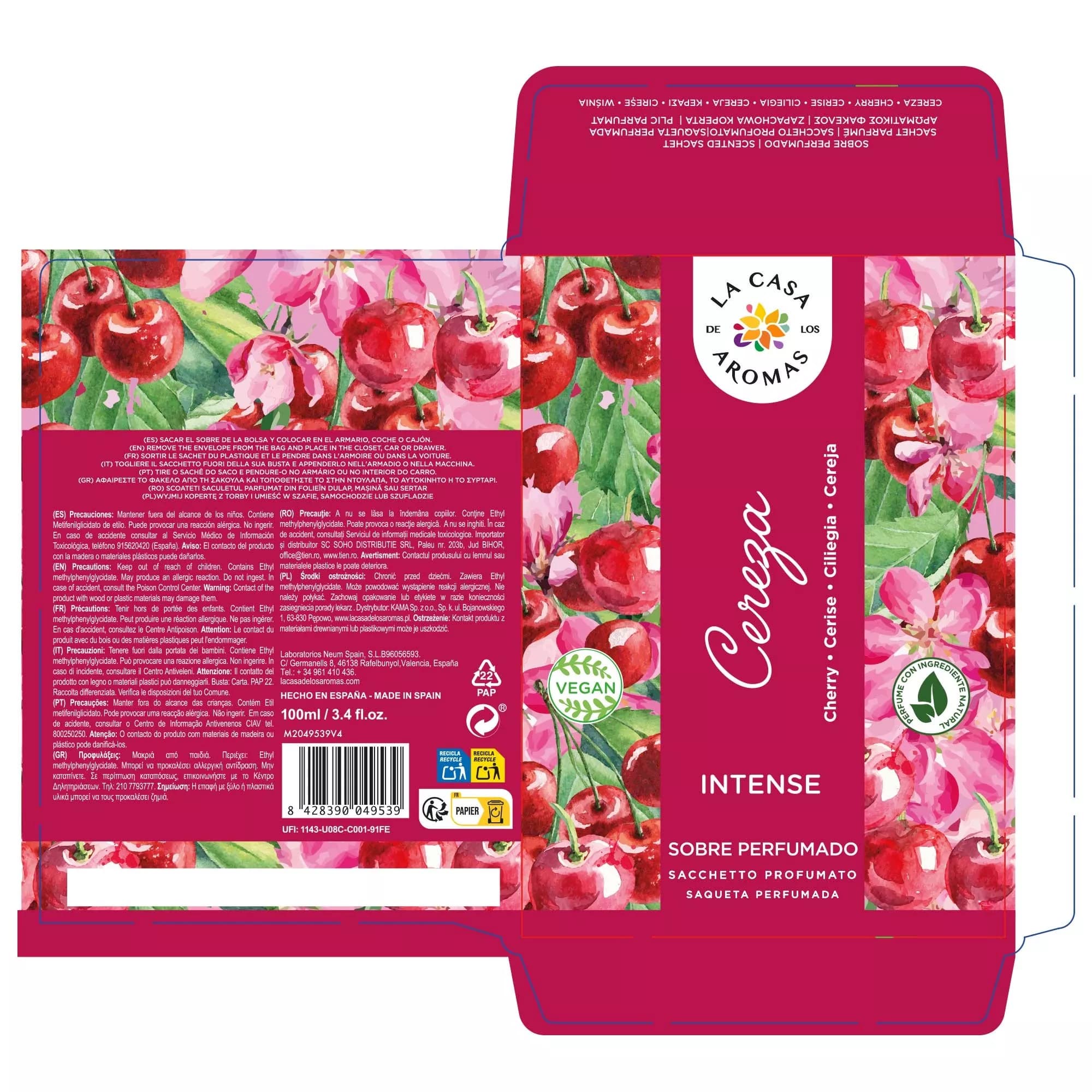 Sobre Perfumado Intense Cereza, 100ml - Vista 2