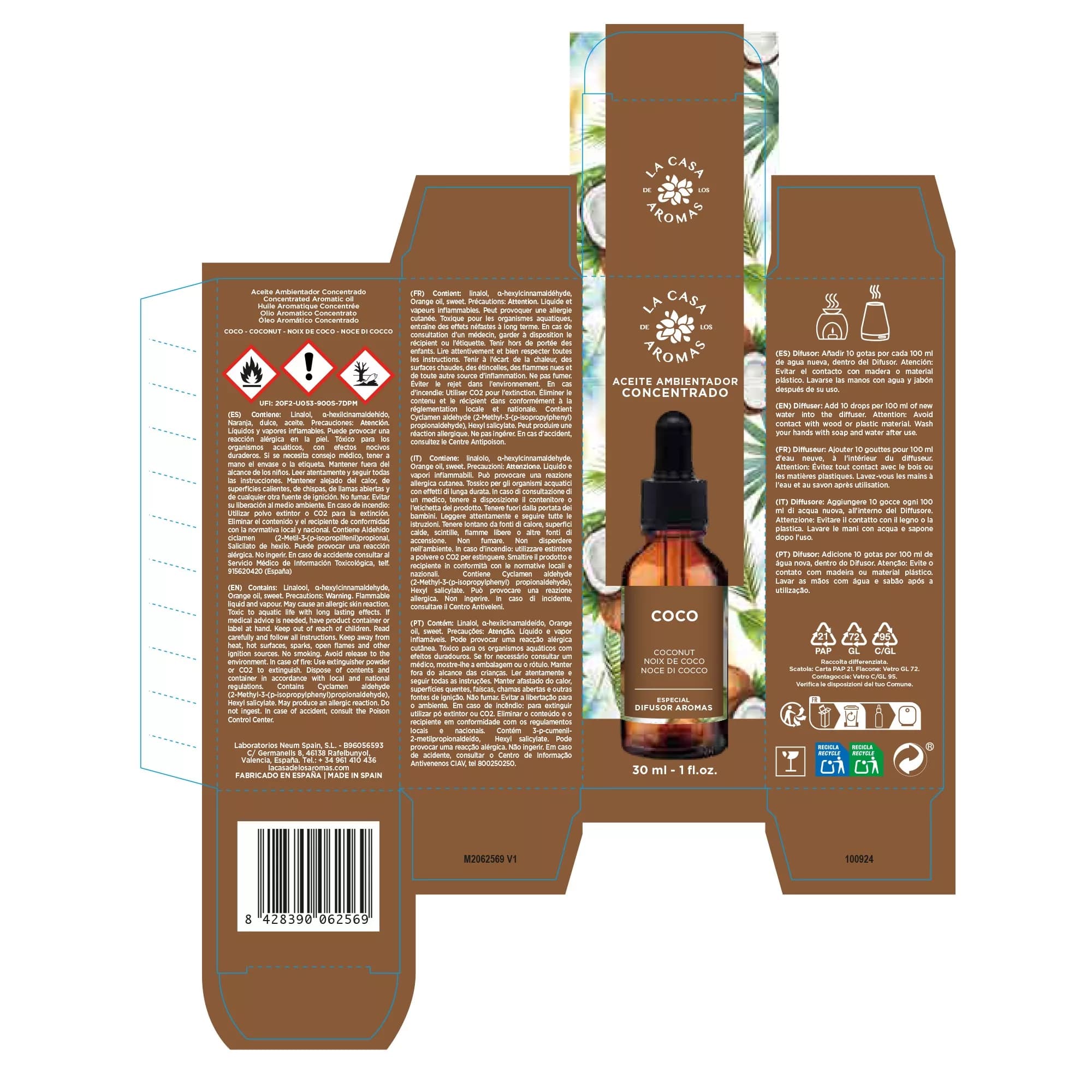 Aceite Aromático Concentrado Hidrosoluble Coco 30ml - Vista 2