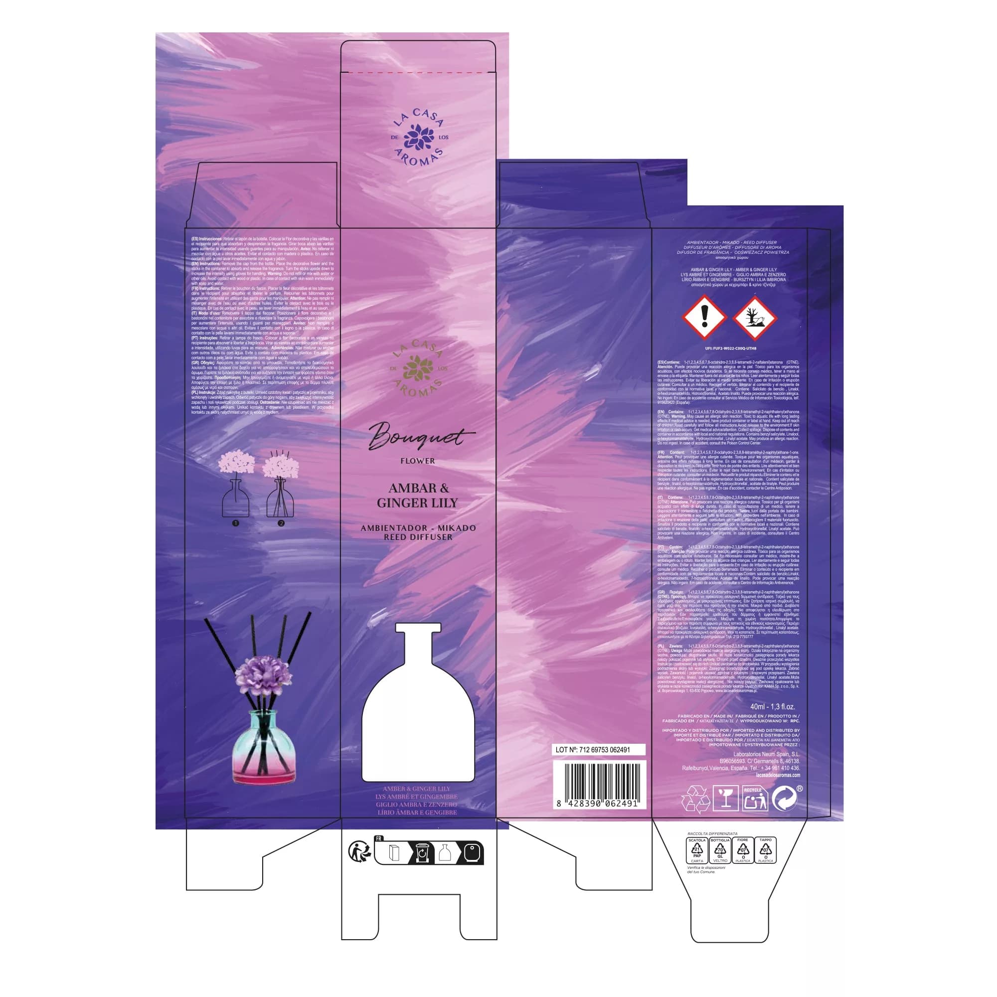 Ambientador Mikado Bouquet Ámbar & Ginger Lily 40ml - Vista 3