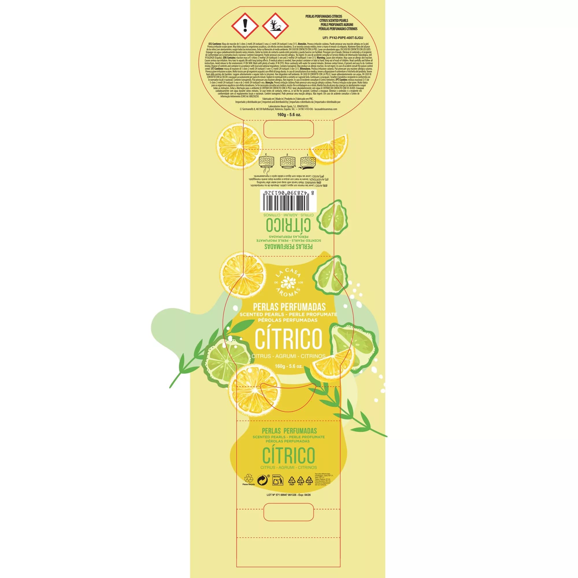 Ambientador Perlas de gel para el baño Cítrico 160g - Vista 2