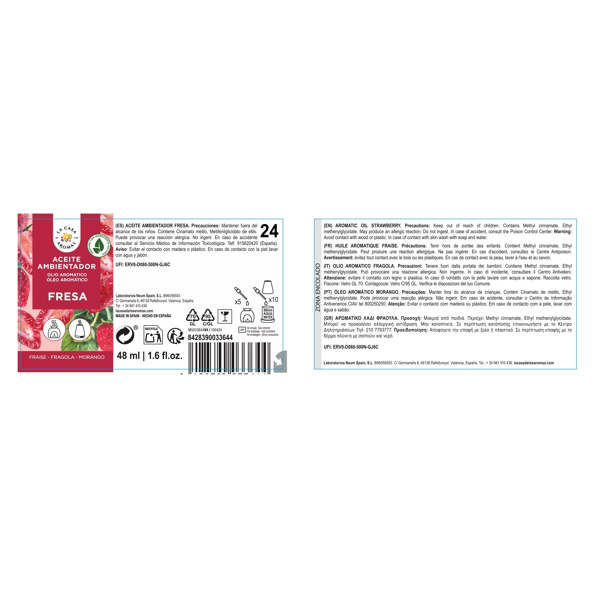 Aceite Esencial Fresa, Ambientador 48ml - Vista 2