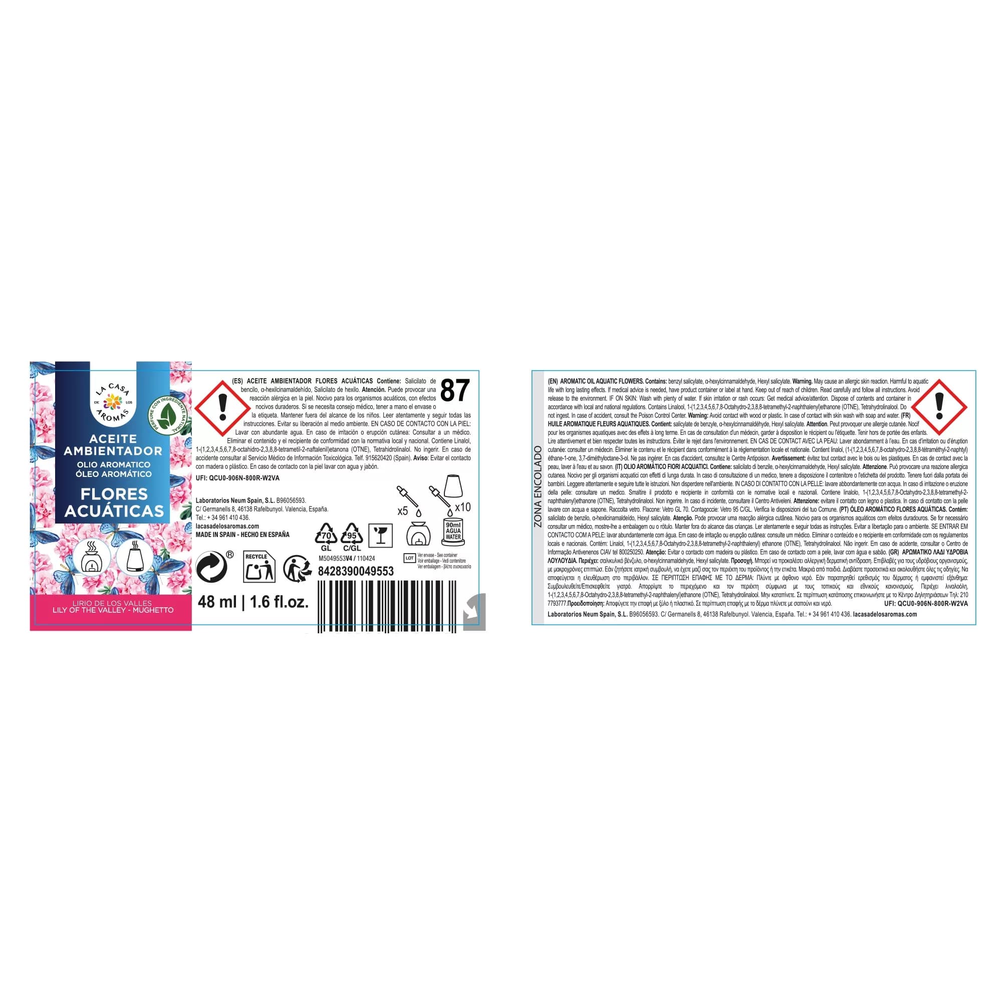 Aceite Esencial Flores Acuáticas, Ambientador 48ml - Vista 2