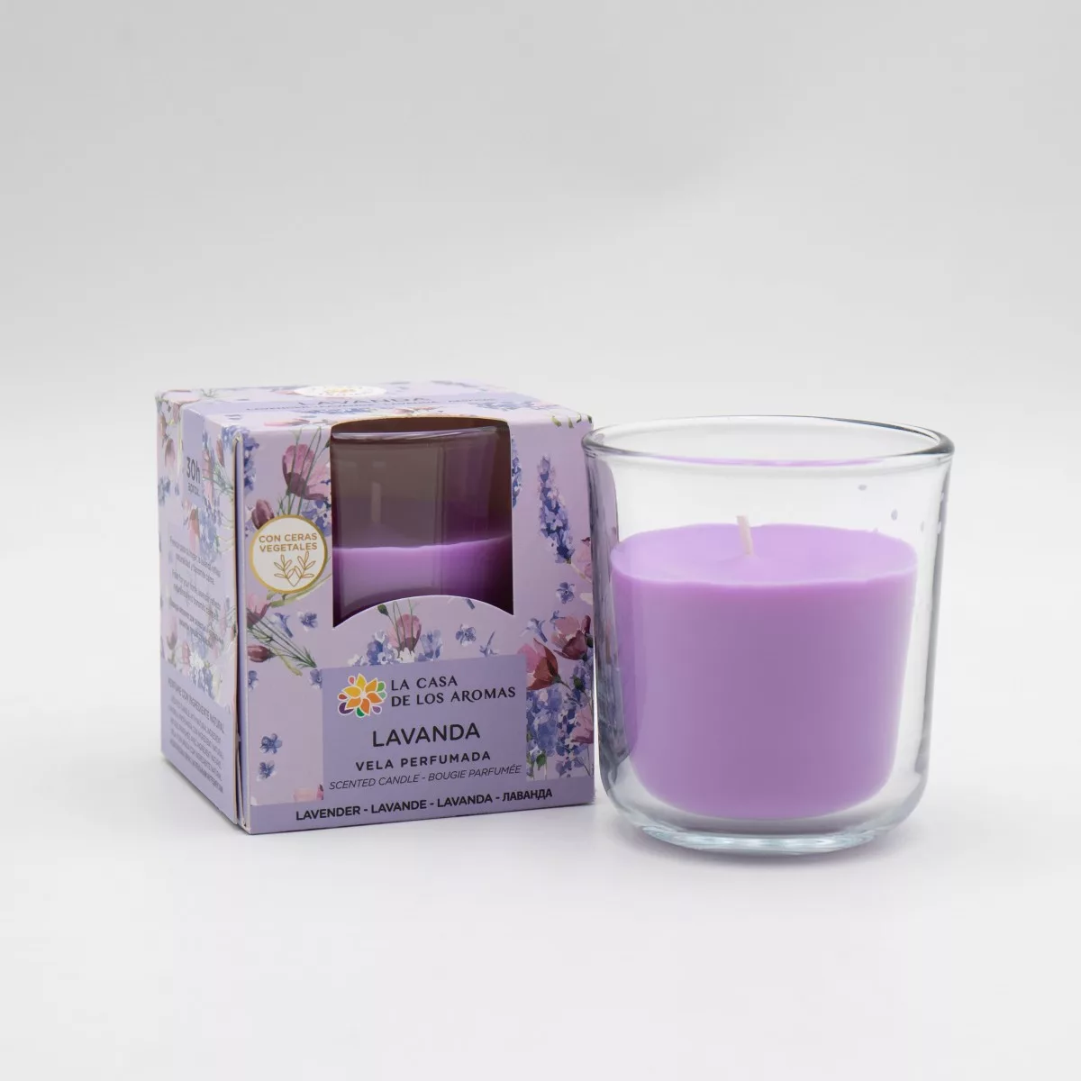 Velas Aromáticas Lavanda- Vaso Cristal 150g